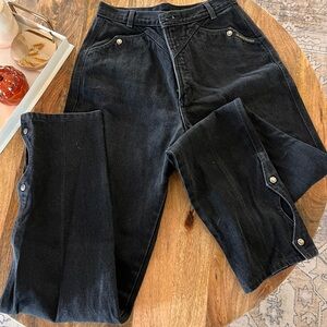 Rocky Mountain Retro Black Jeans with Leg Detail